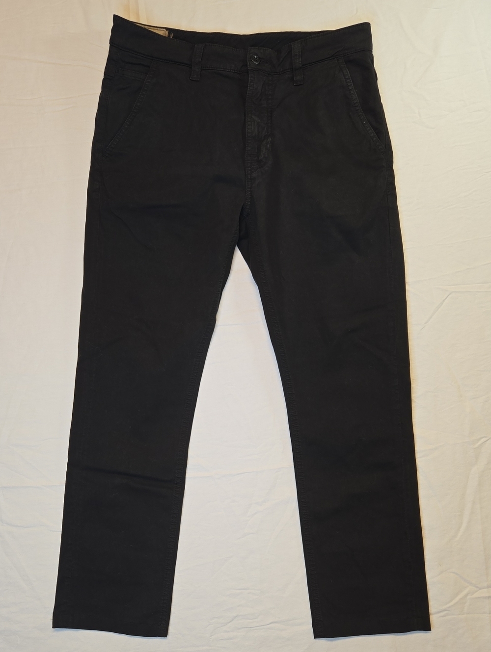 Nudie Jeans Co Black Slim Adam Cotton Blend Trouser Pants
